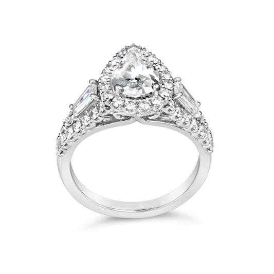 ReMARKable Designs Halo Three Stone Natural Diamon