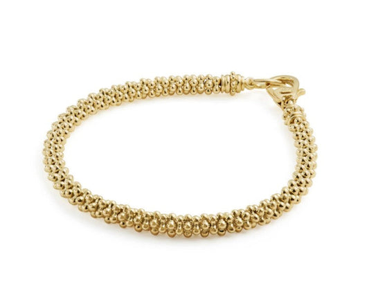 LAGOS Caviar Bracelet (No Stones) in 18 Karat Yell