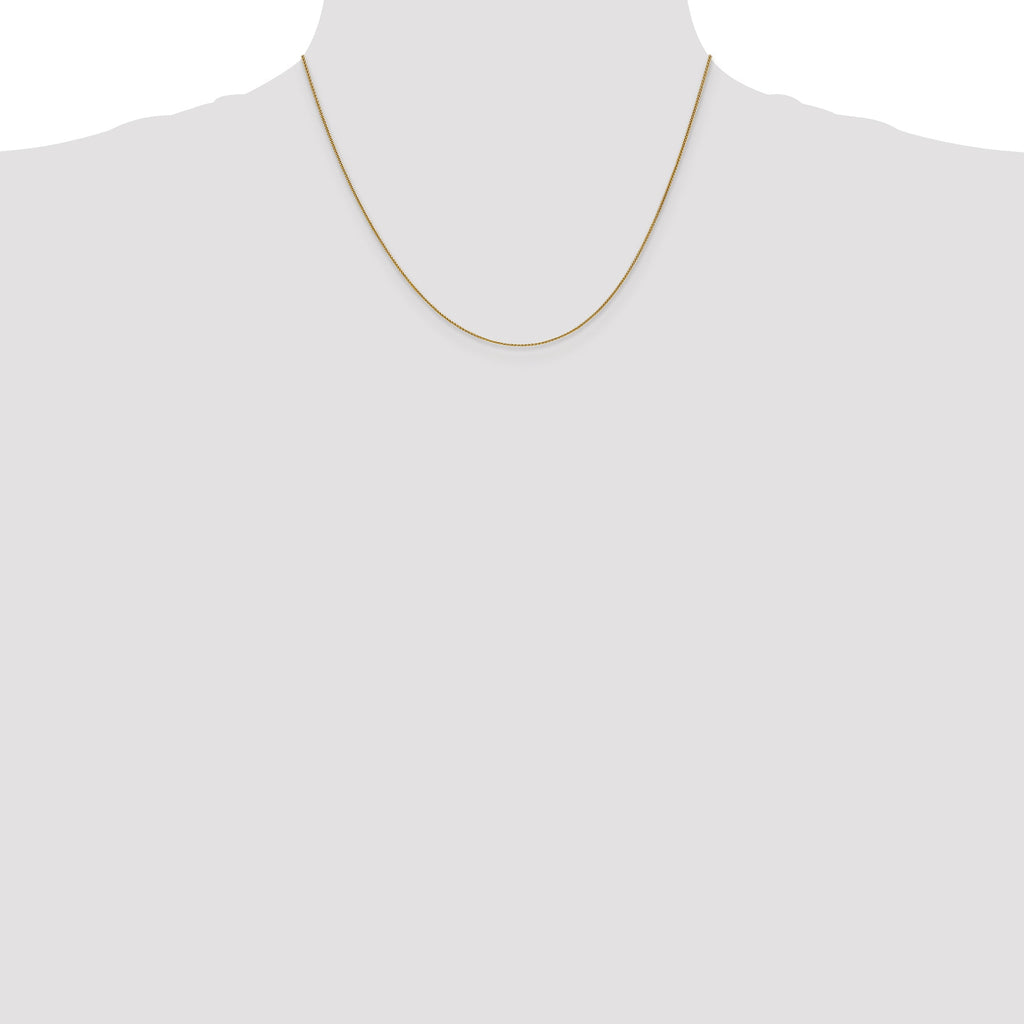 14k yellow gold wheat chain necklace.