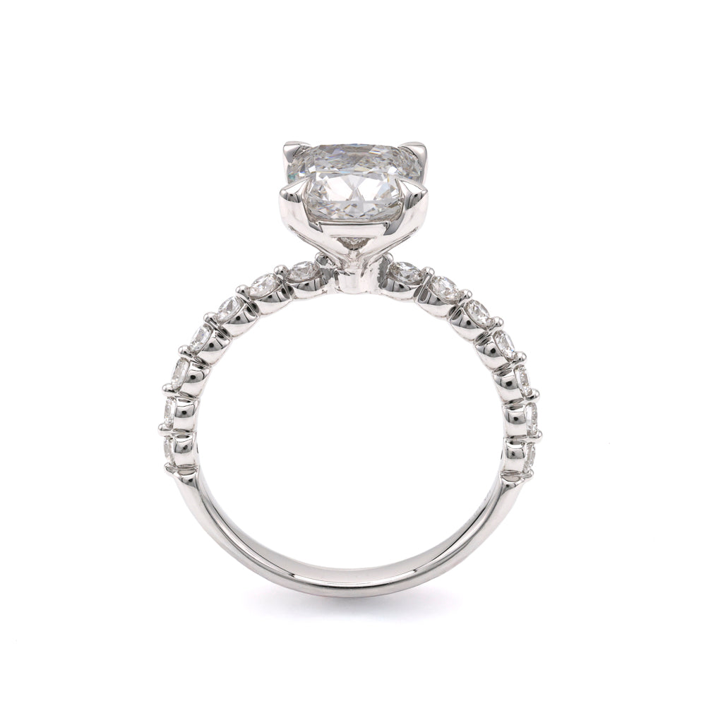 Lab-grown diamond engagement ring in white gold.