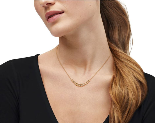 14K yellow gold diamond-cut wheat chain.