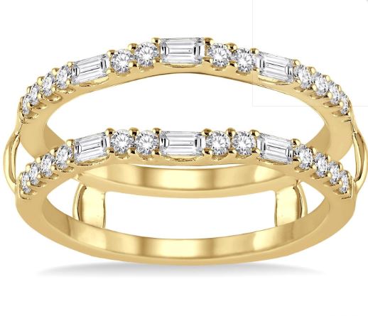 Natural diamond band with various shapes.