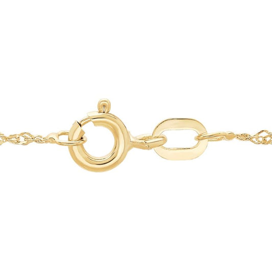 14k yellow gold Singapore chain clasp.