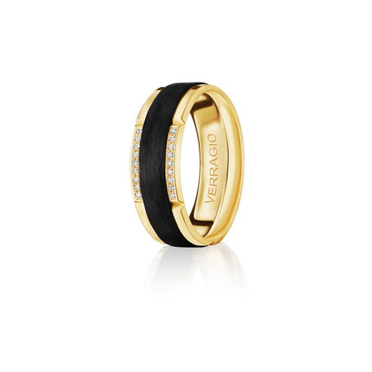 Verragio Men's Natural Diamond Band in 14 Karat Bl