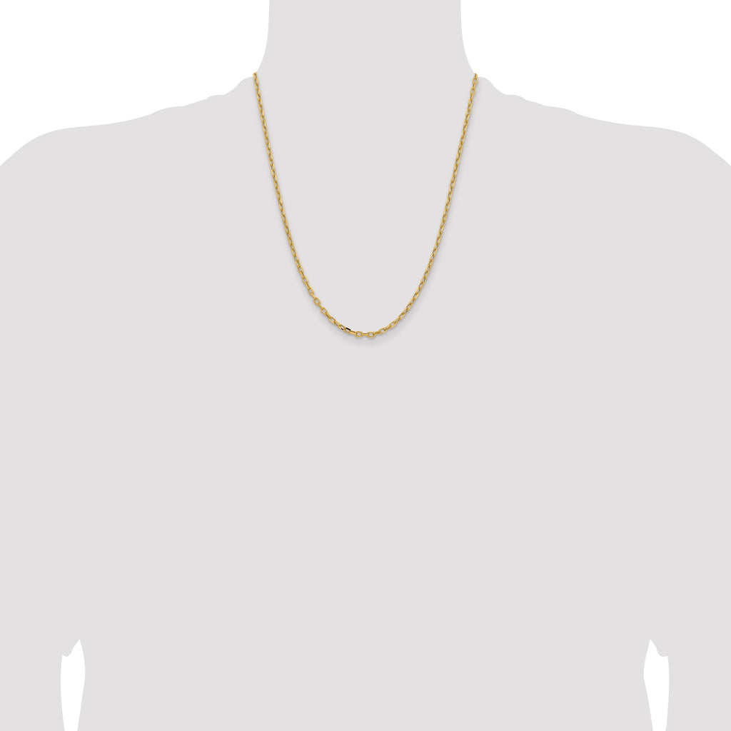 14K Yellow Gold Diamond Cut Chain