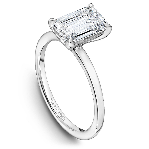 14K white gold solitaire engagement ring.