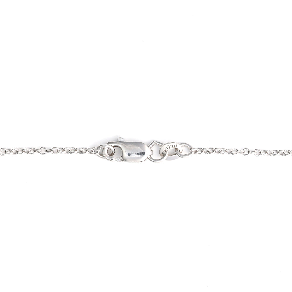White gold chain with lobster clasp.