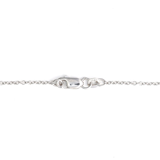 White gold chain with lobster clasp.