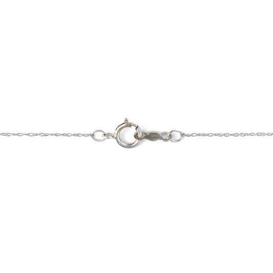 14K white gold necklace clasp.