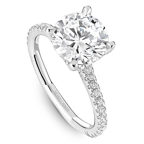 14K white gold ring with diamonds.