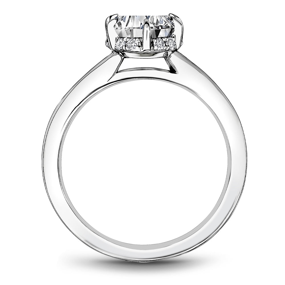 14K white gold solitaire engagement ring.