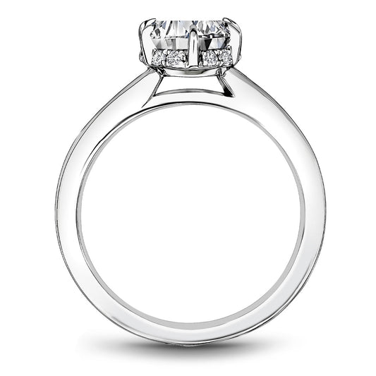 14K white gold solitaire engagement ring.