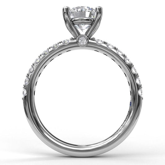 14K white gold diamond engagement ring.