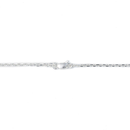 Sterling silver necklace with lobster clasp.