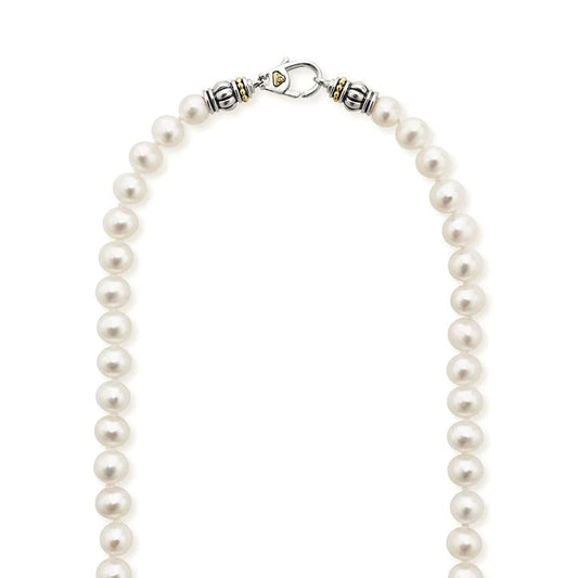 LAGOS Color Gemstone Necklace in Sterling Silver 18 Karat White Yellow Gold