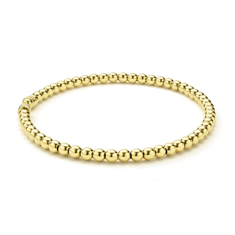 Gold beaded cuff bracelet, no stones.