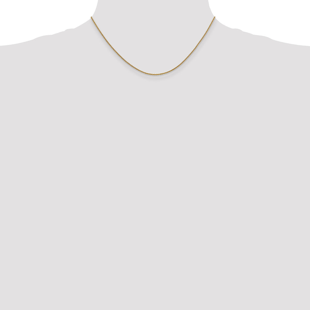 14K yellow gold cable link chain necklace