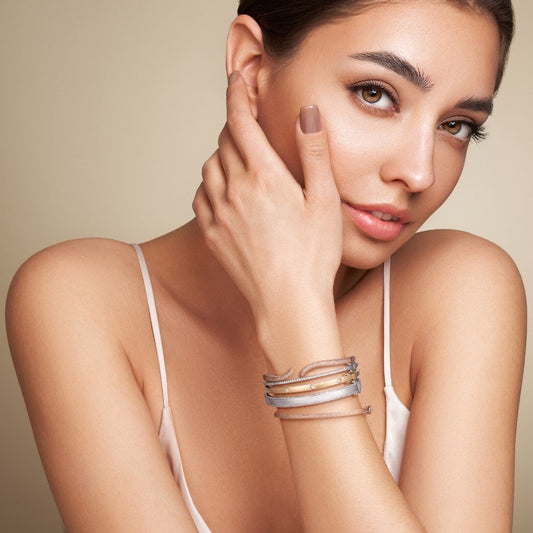 14K White Gold Diamond Bracelet