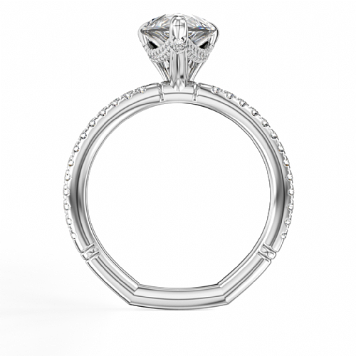Noam Carver Hidden Accent Side Stone Natural Diamo