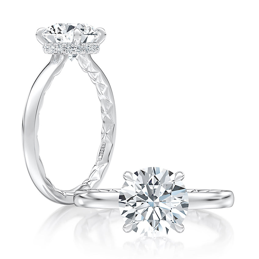 A. Jaffe Hidden Accent Solitaire Natural Diamond S