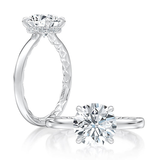 A. Jaffe Hidden Accent Solitaire Natural Diamond S
