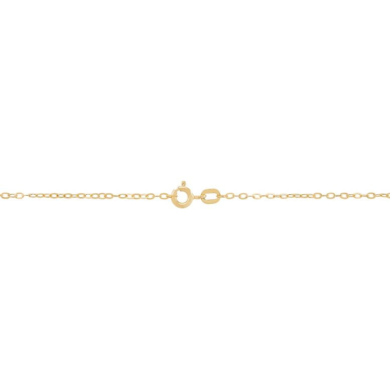 14K yellow gold rolo chain with clasp.