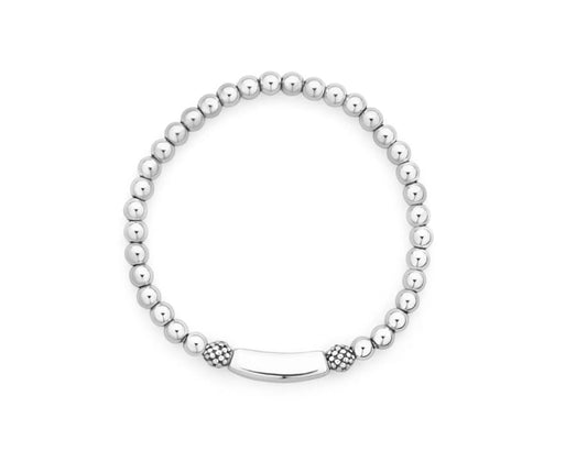 LAGOS Signature Caviar Collection Bracelet (No Stones) in Sterling Silver White