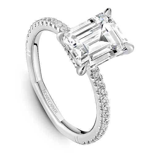 Hidden Accent Side Stone Natural Diamond Semi-Moun