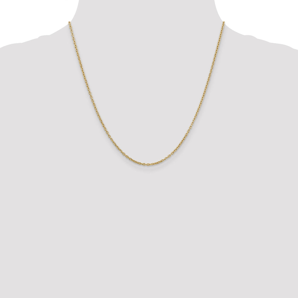 14K Yellow Gold Cable Link Chain