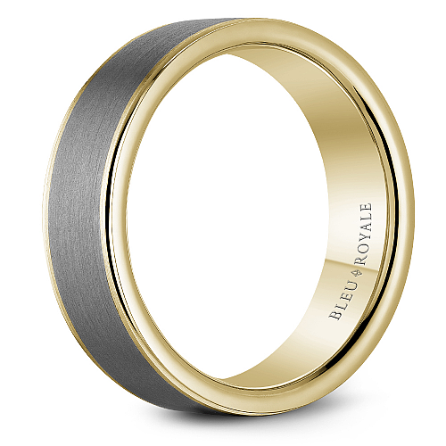Tantalum yellow-grey band, polished satin finish.