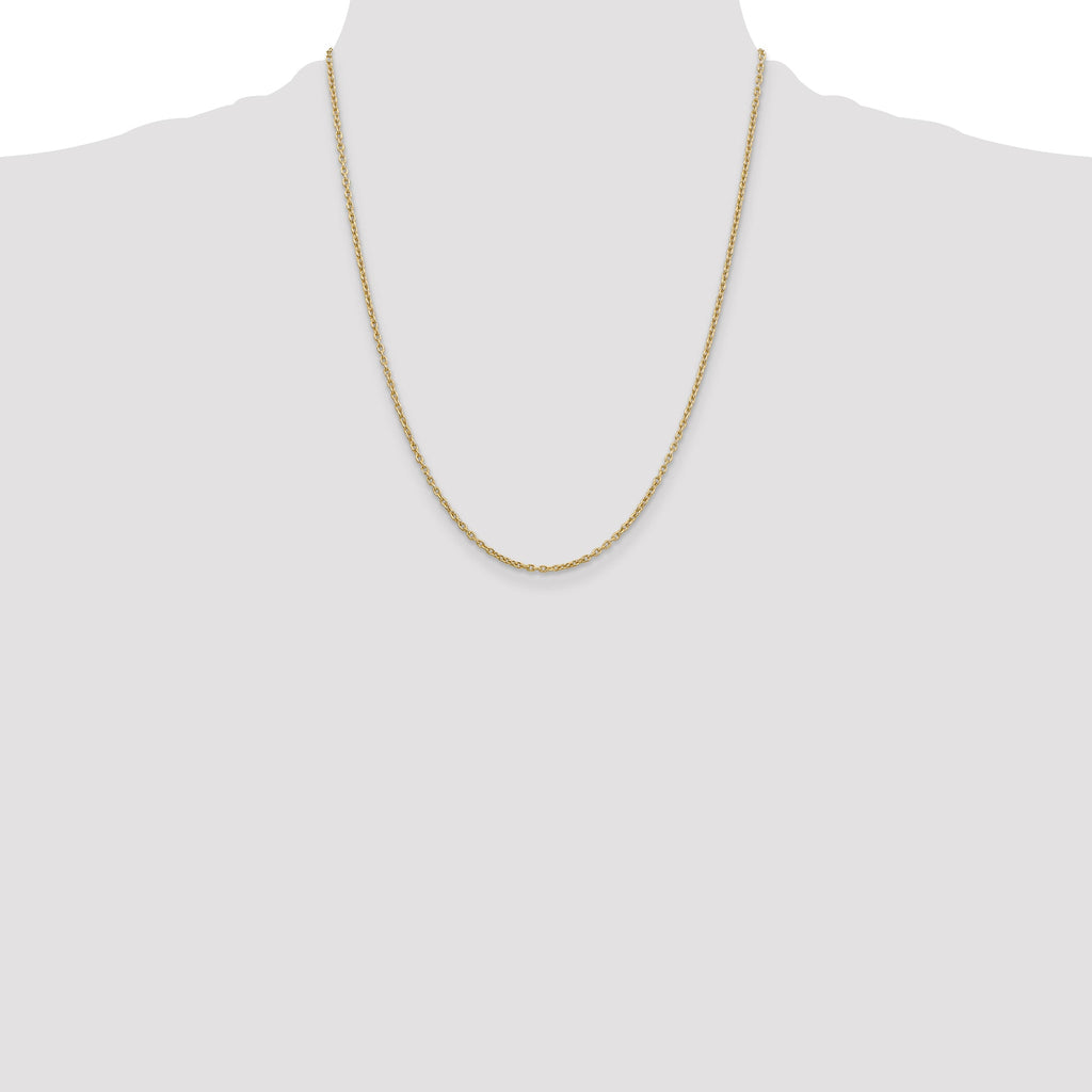 14K Yellow Gold Cable Link Chain