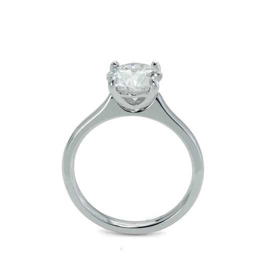 Lab-grown diamond ring, white gold band.