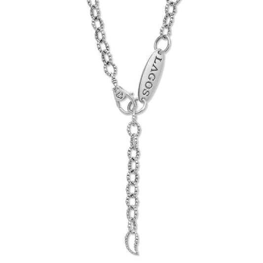 LAGOS Station Luna Collection Color Gemstone Necklace in Sterling Silver with 5 Freshwater Pearls