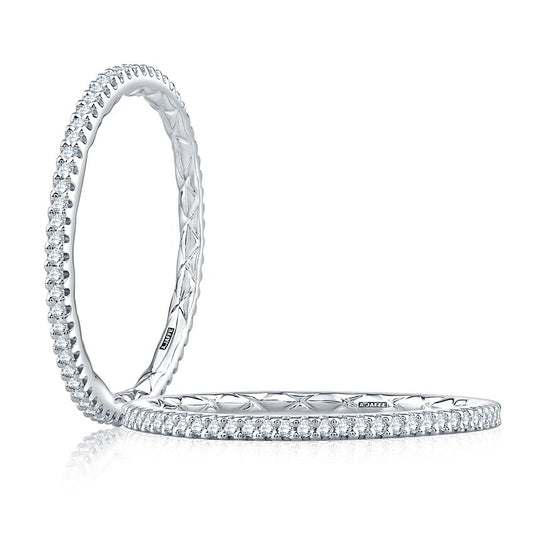 14K white gold diamond eternity band.