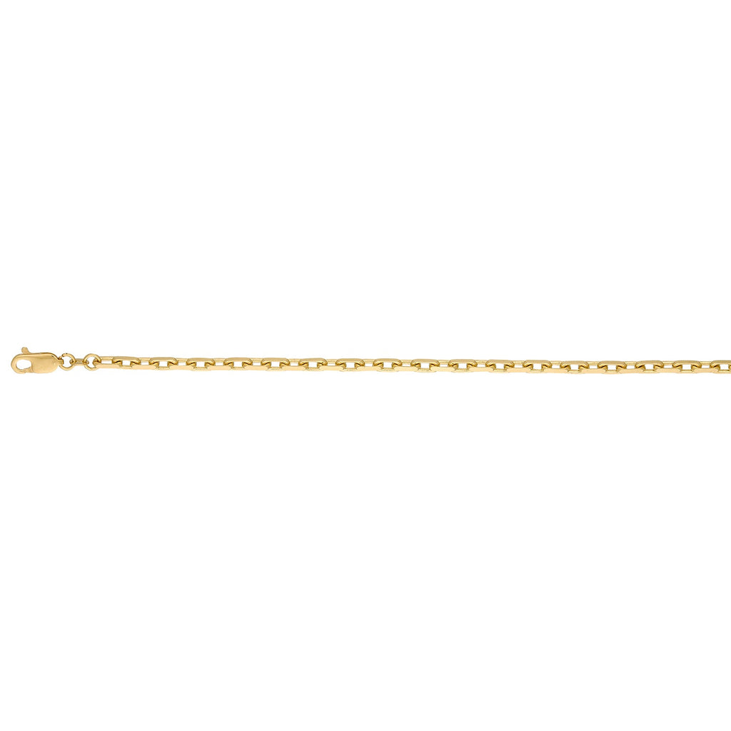 14K Yellow Gold Cable Link Chain