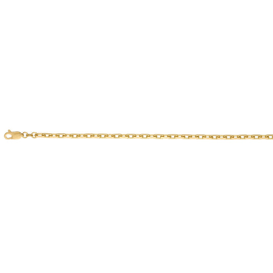 14K Yellow Gold Cable Link Chain