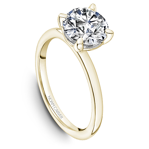 14K Yellow Gold Diamond Semi-Mount Ring