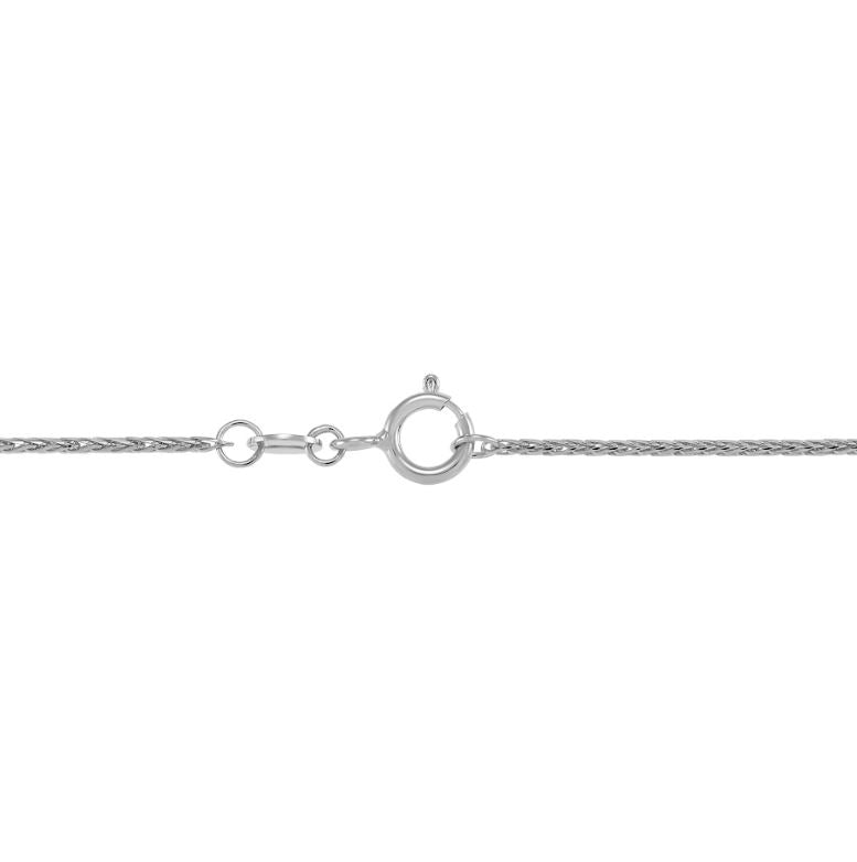 14K white gold chain with clasp.