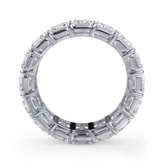 ReMARKable Designs Eternity Ladies Wedding Band in 14 Karat White Gold with 7.79ctw of Round Lab-Grown Diamonds