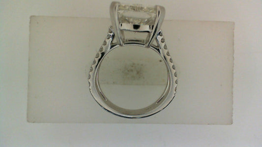 ReMARKable Designs Halo Hidden Accent Semi-Mount Engagement Ring in 14 Karat White Gold with 1.02ctw of Round Lab-Grown Diamonds, Clarity: VS, Color: F/G