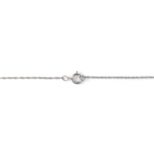 ReMARKable Estate Natural Diamond Necklace in 14 Karat White Gold with 1.50ctw Champagne SI2-I1 Round Diamonds