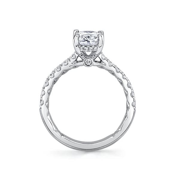 A. Jaffe Hidden Accent Side Stone Natural Diamond
