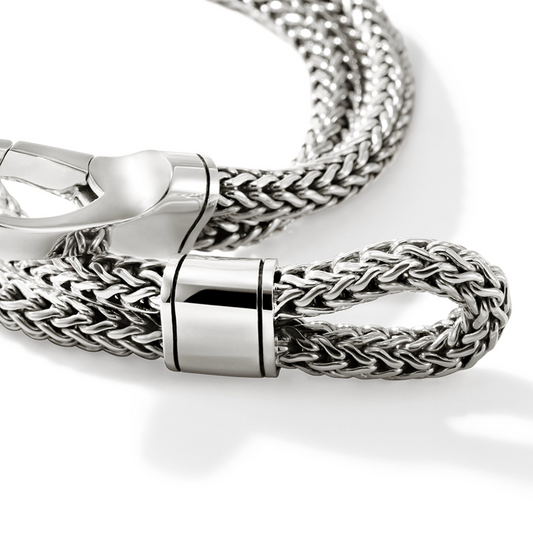 John Hardy Multi Strand Bracelet (No Stones) in Sterling Silver White