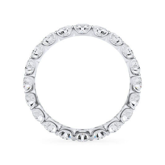 14K white gold band with natural diamonds.