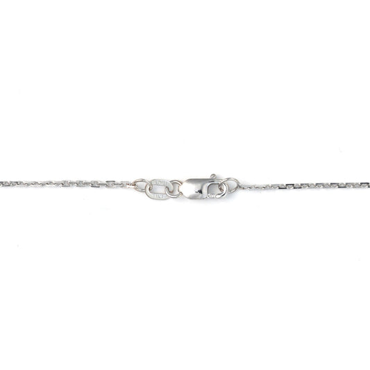 14K white gold necklace lobster clasp.