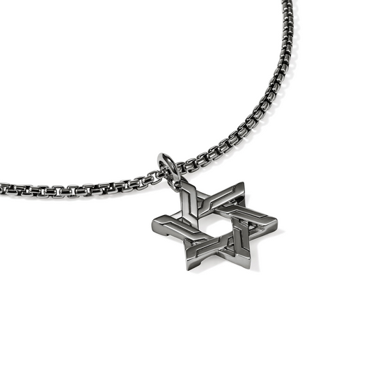 Sterling silver Star of David necklace.