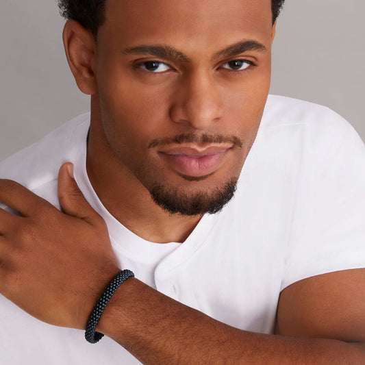 LAGOS Men's Bracelet in Sterling Silver and Cerami