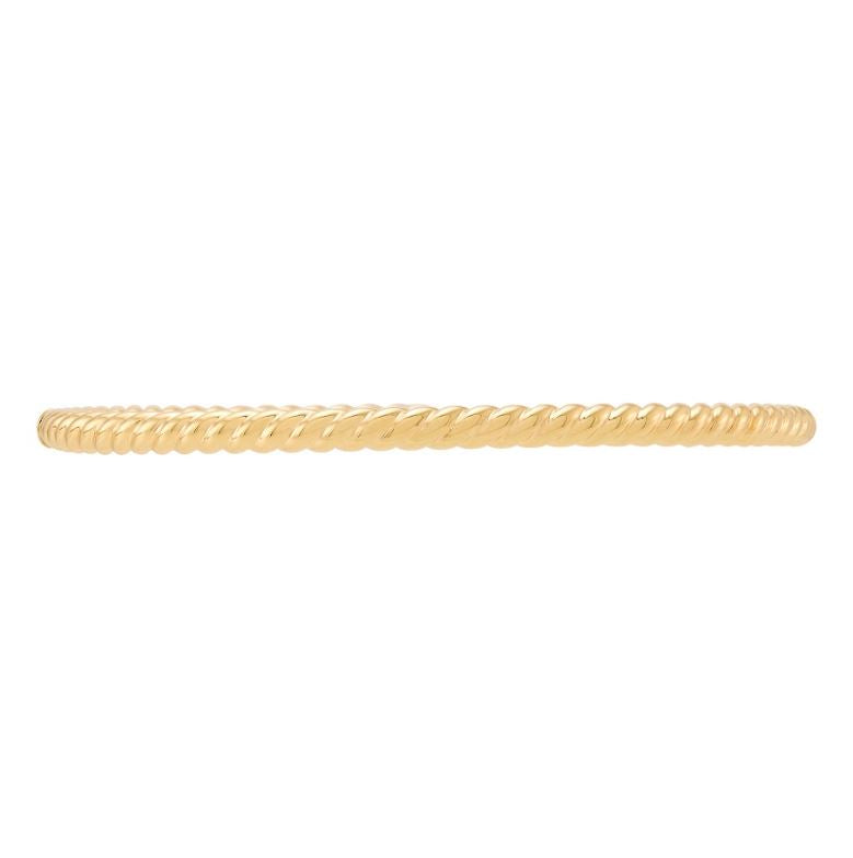 14K yellow gold twisted rope bracelet.