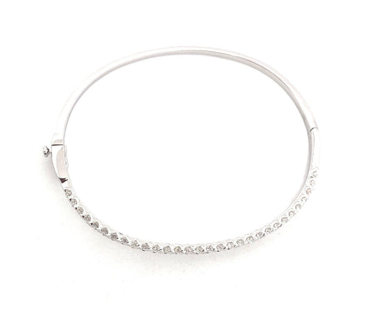 Natural Diamond Bracelet in 14 Karat White with 1.32ctw Round Diamonds