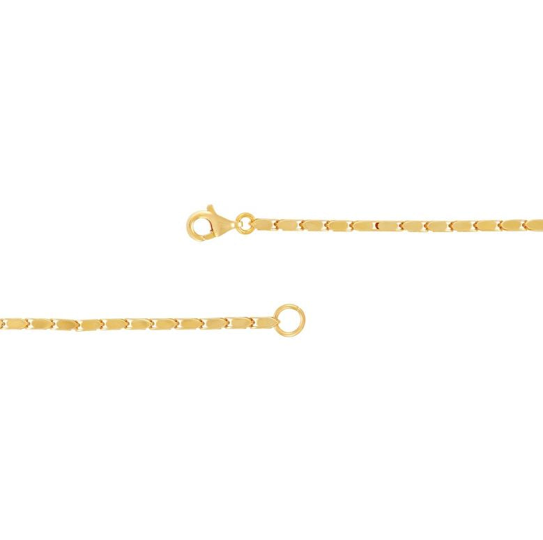 14K yellow gold bracelet with lobster clasp.